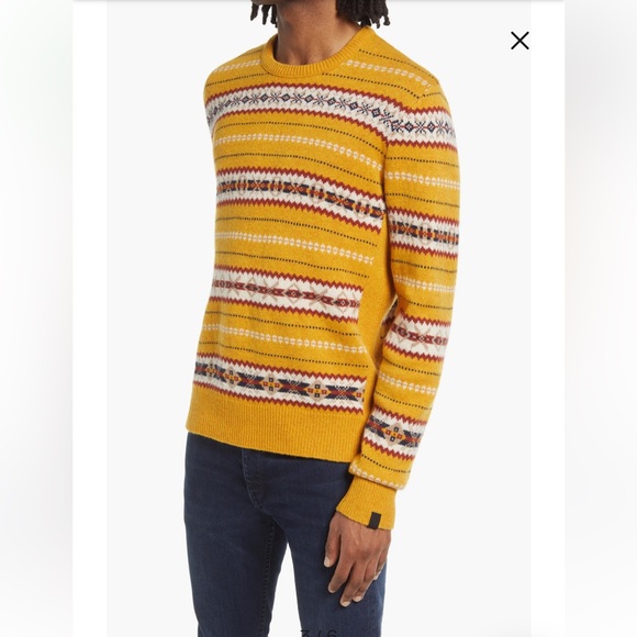 Rag & Bone Wesley Fair Isle Wool Crewneck Sweater Small NWOT - Picture 4 of 6